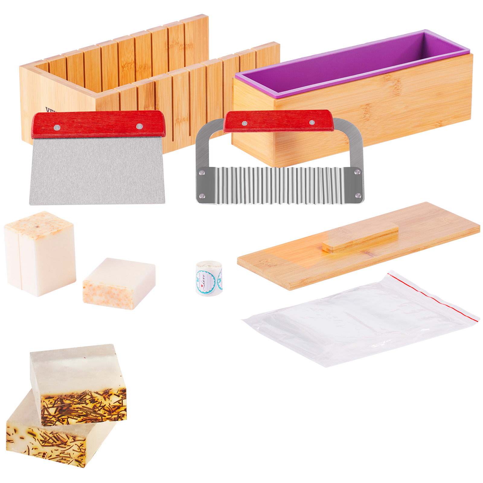 Soap Making Guide For Beginners - VEVOR Soap Making Kit Bamboo Cutting