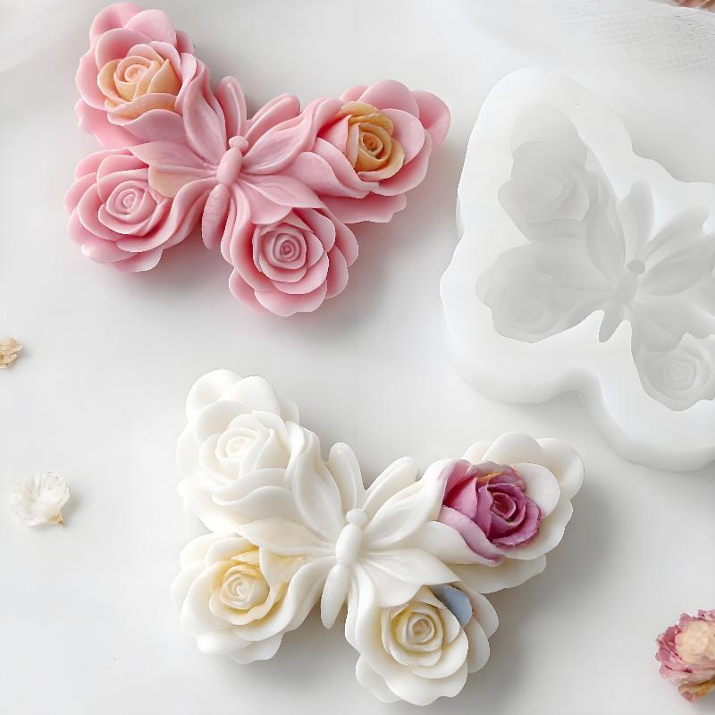 Soap Making Guide For Beginners - DIY Rose Butterfly Form Silicone Mold