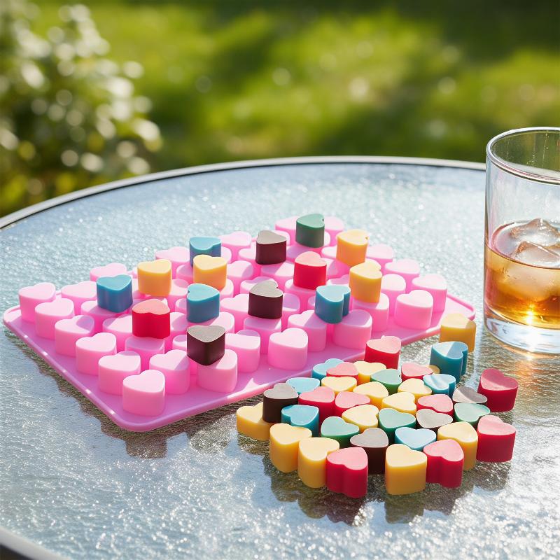 55 Grids Heart Silicone Cake M - Soap Making Utensils ulasan dan harga