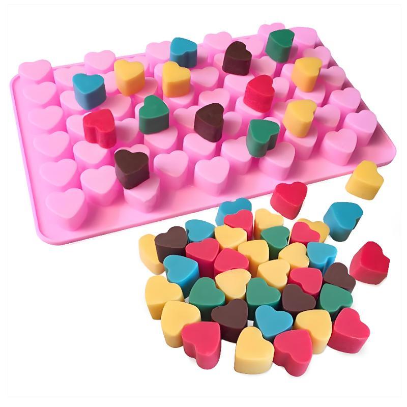 55 Grids Heart Silicone Cake M - Soap Making Utensils ulasan dan harga