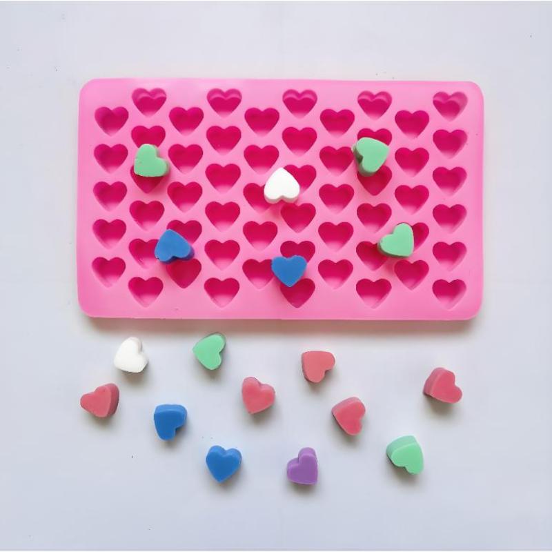 55 Grids Heart Silicone Cake M - Soap Making Utensils ulasan dan harga