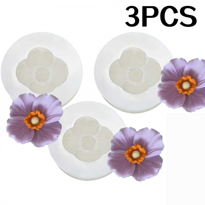 3Flower silicone mold，Silicone - Soap Making Liquid ulasan dan harga