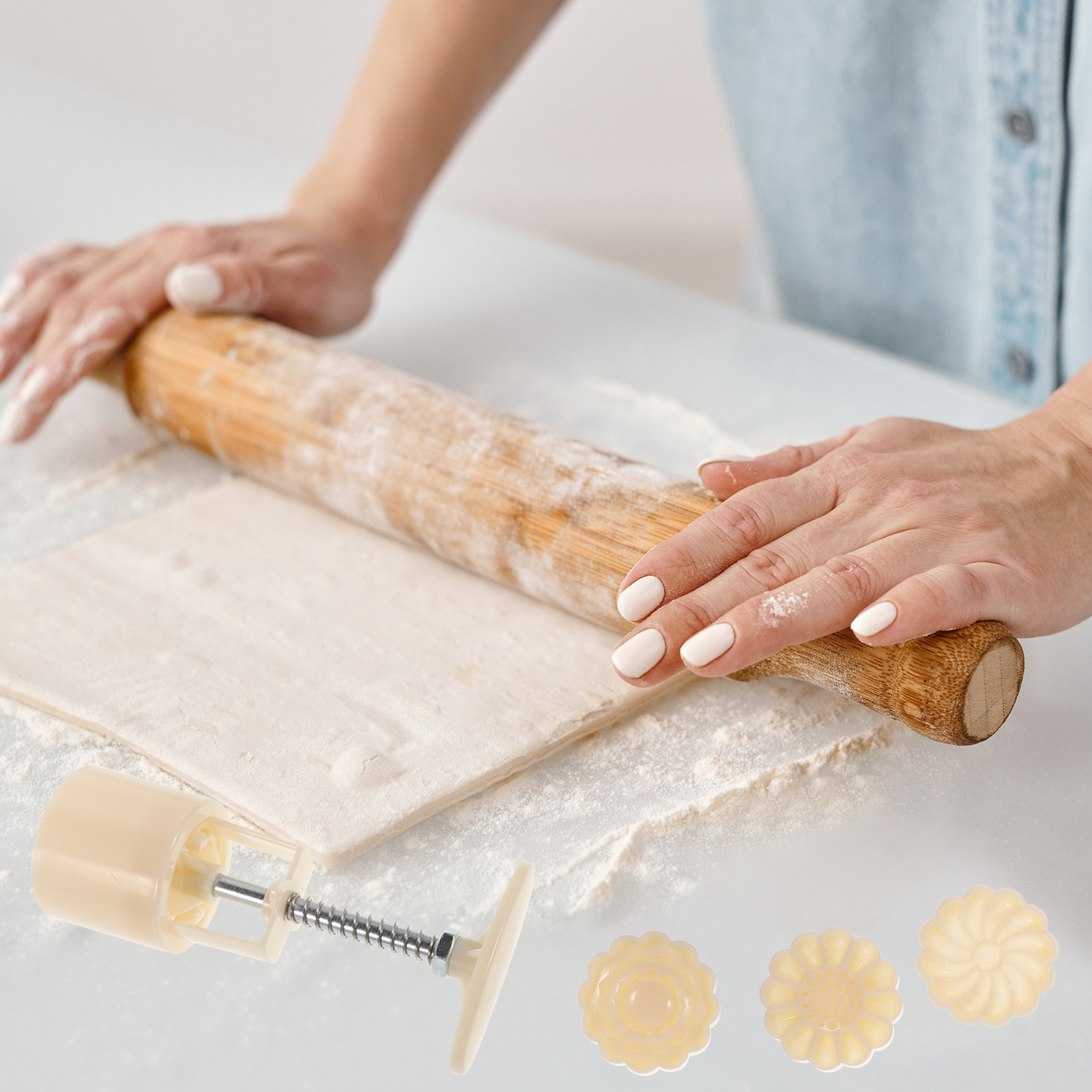 1Set Food Grade DIY Mooncake M - Soap Making Homemade ulasan dan harga