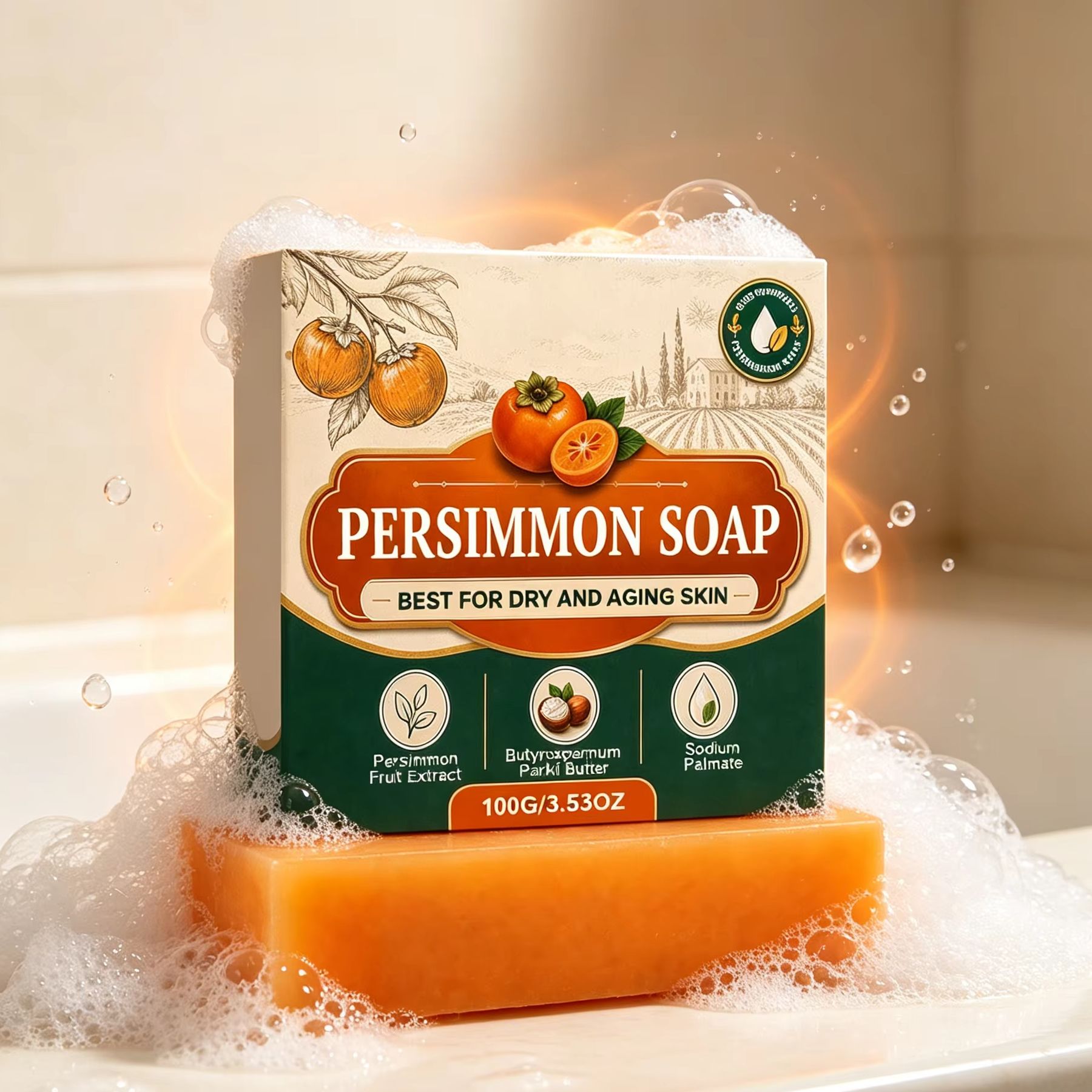 Persimmon Soap Body Odor Remov - Shea Butter Raw ulasan dan harga