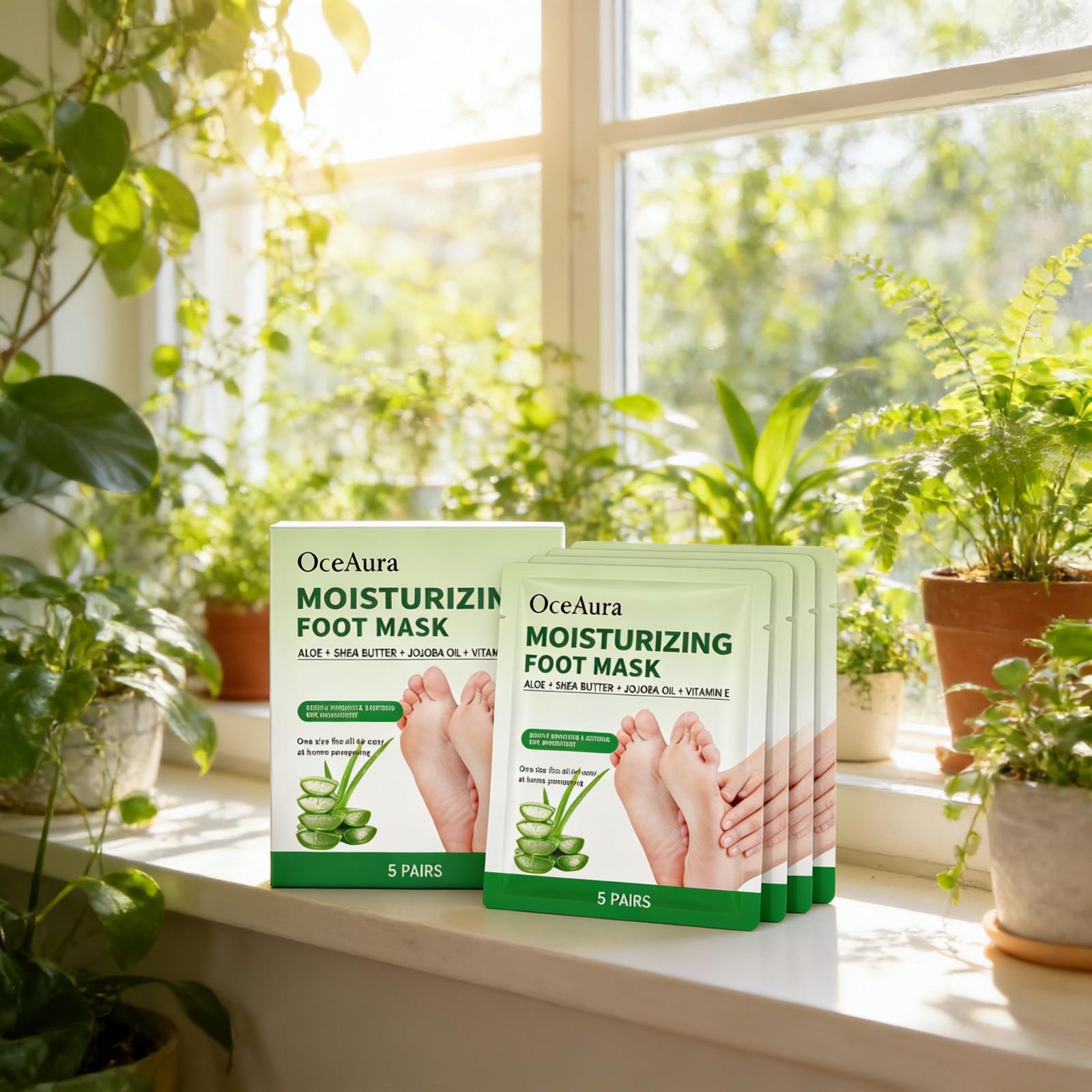 OceAura Moisturizing Foot Mask - Shea Butter Raw ulasan dan harga