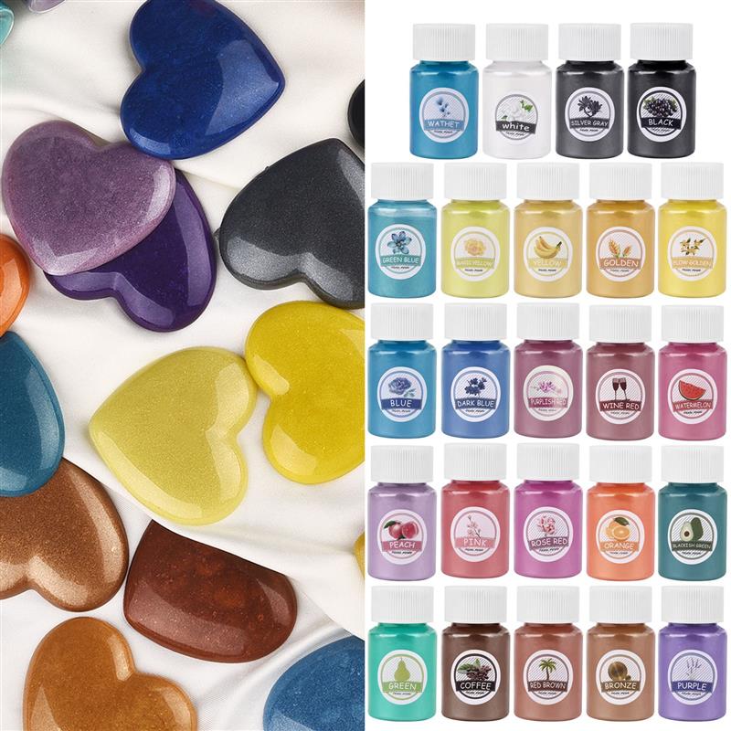 24Colors Epoxy Resin Dye Mica  - Mica Powder Colorant ulasan dan harga