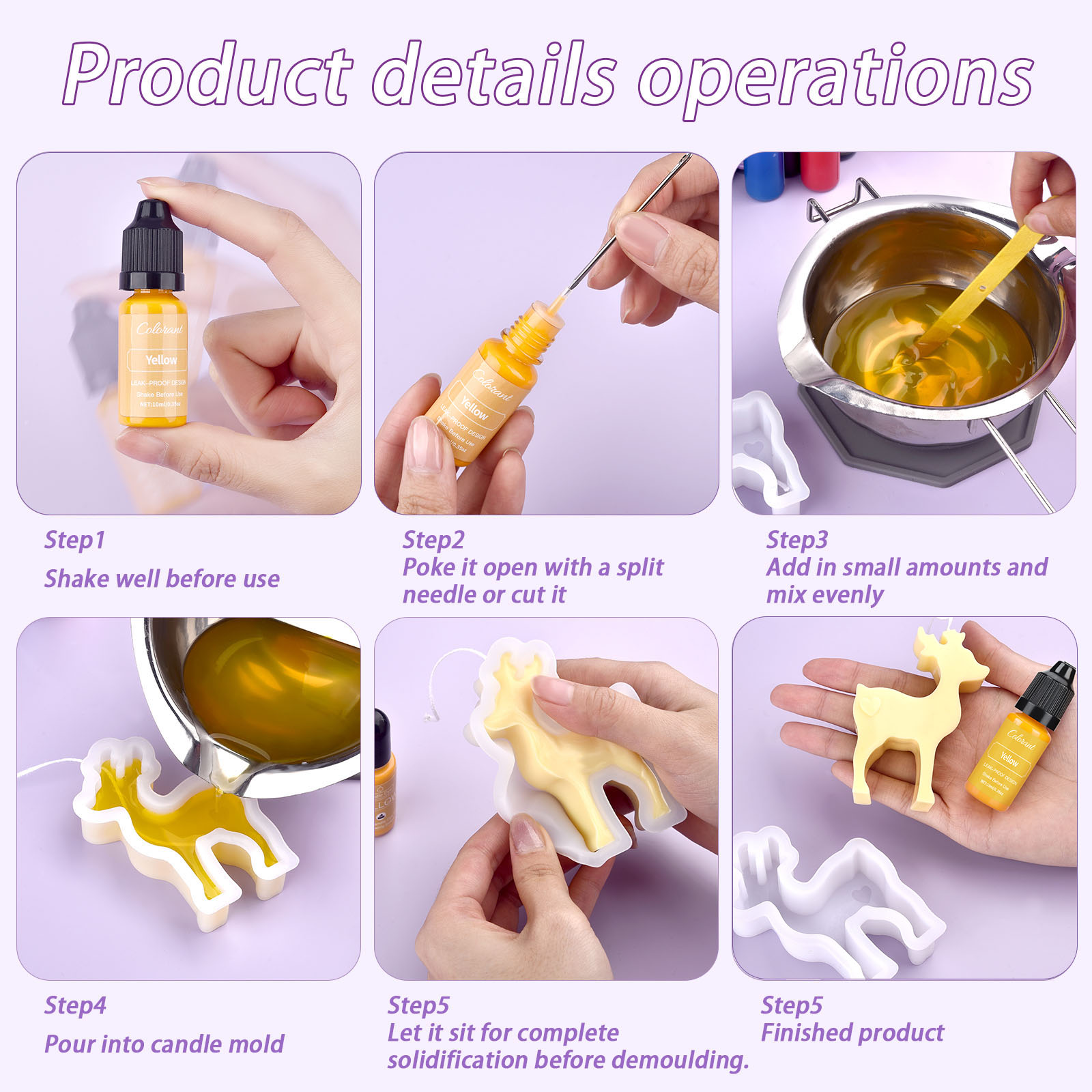 Candle Dyes Kit Liquid Coloran - Soap Making Liquid ulasan dan harga