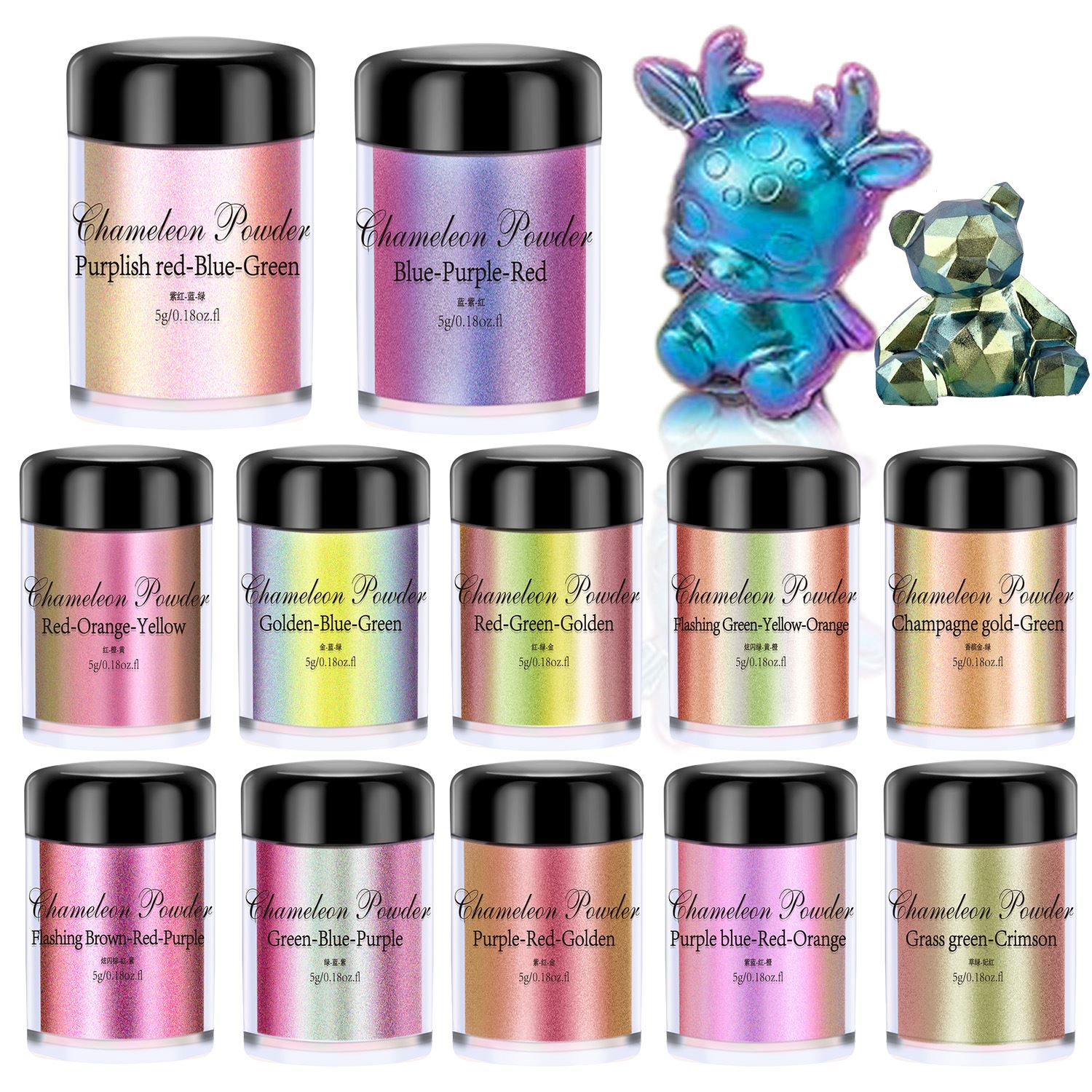 5g Chameleon Powder Nail Stain - Mica Powder Colorant ulasan dan harga